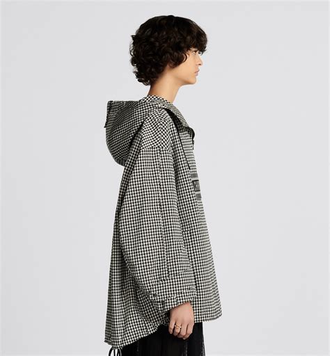 anorak dior|Hooded Anorak White and Black Technical Taffeta Jacquard with .